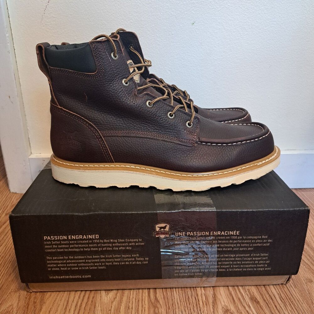 Irish Setter Ashby Work Boot Men’s Size 14 Brown Leather 83605 Electrical Hazard